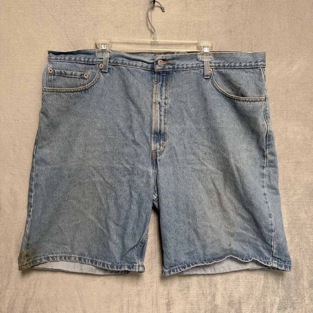 Vintage Levi's Shorts Mens‎ 36 Blue Light Wash Bermuda Distressed Relaxed Fit